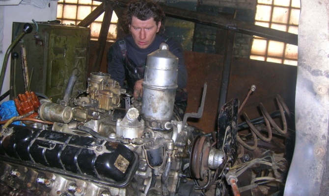 Фото замены двигателя ГАЗ 66