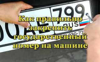 Что нужно знать об установке государственного номера на автомобиль