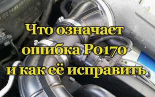 О чём сигнализирует ошибка Р0170 и как её устранить