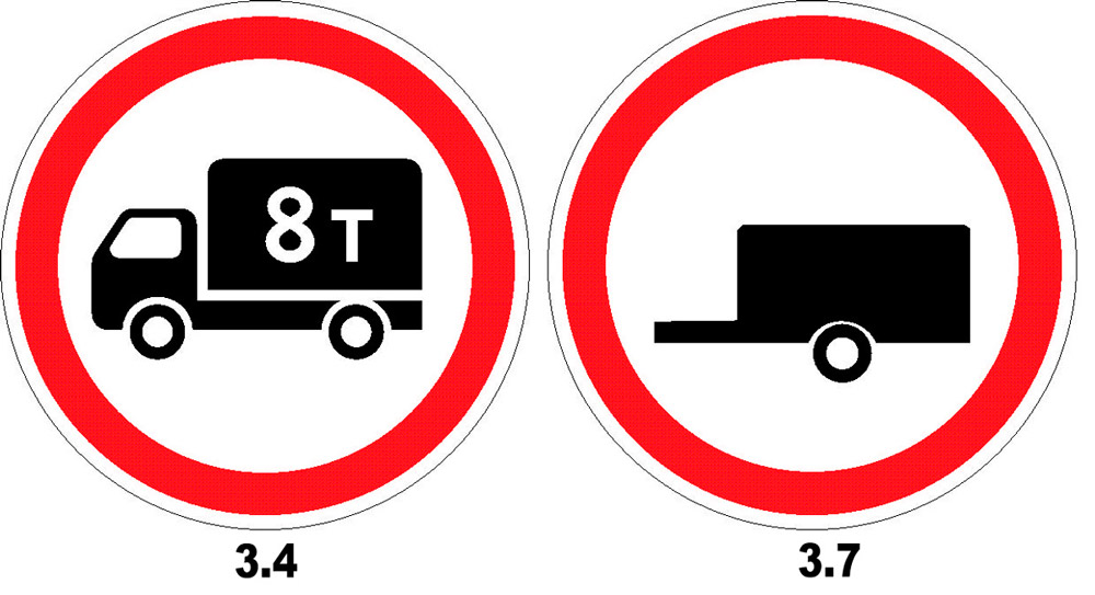Знаки 3.4