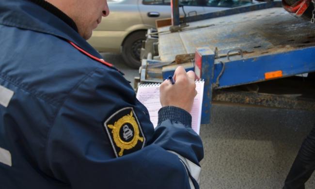 Составление протокола ГИБДД