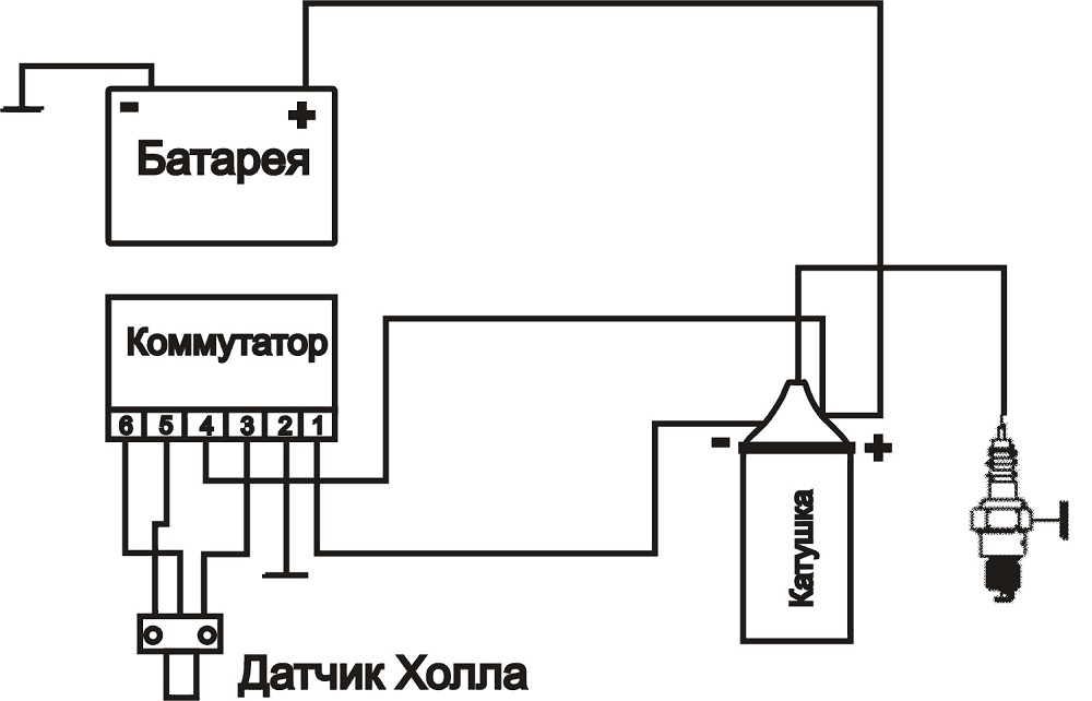 Схема коммутатора с датчиком Холла