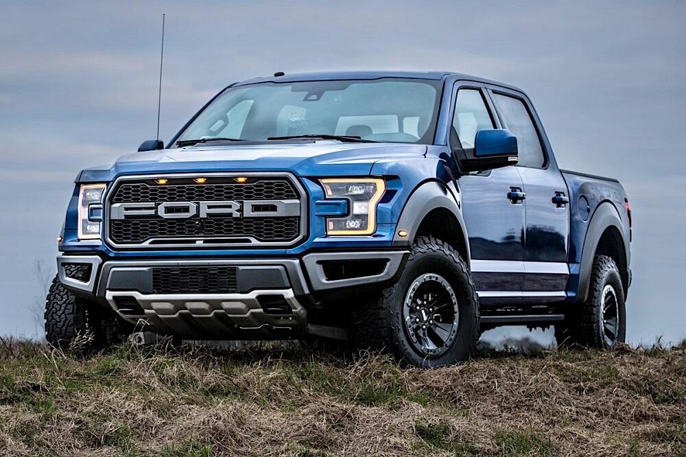 Синий Ford Raptor (F-150)