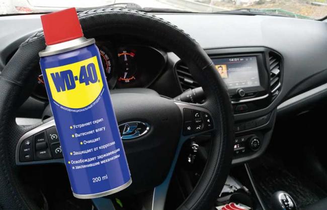 Жидкость WD от скрипа панели приборов автомобиля