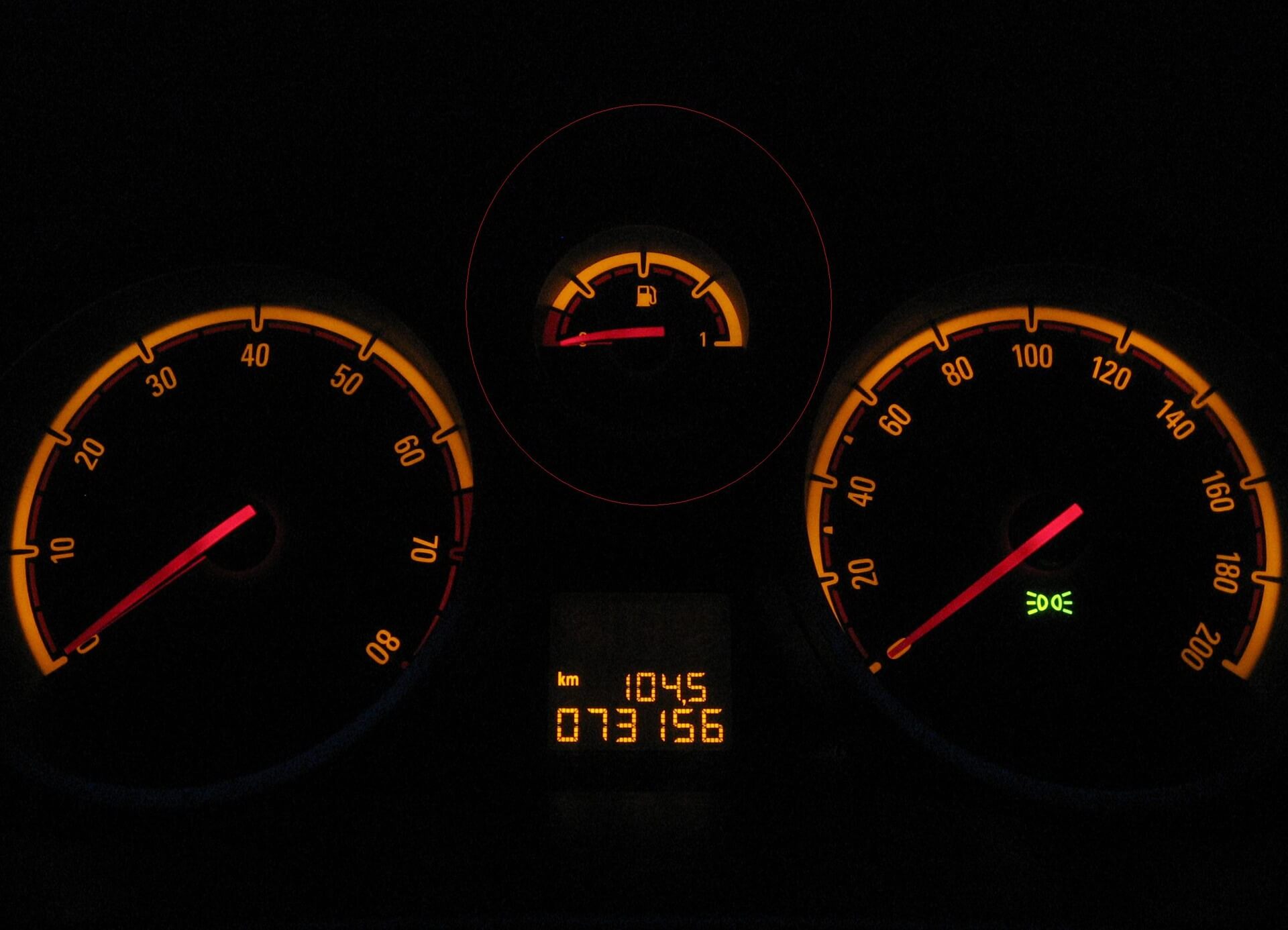 ba skolko hvatit benzina, esli zagorelas lampochka 
